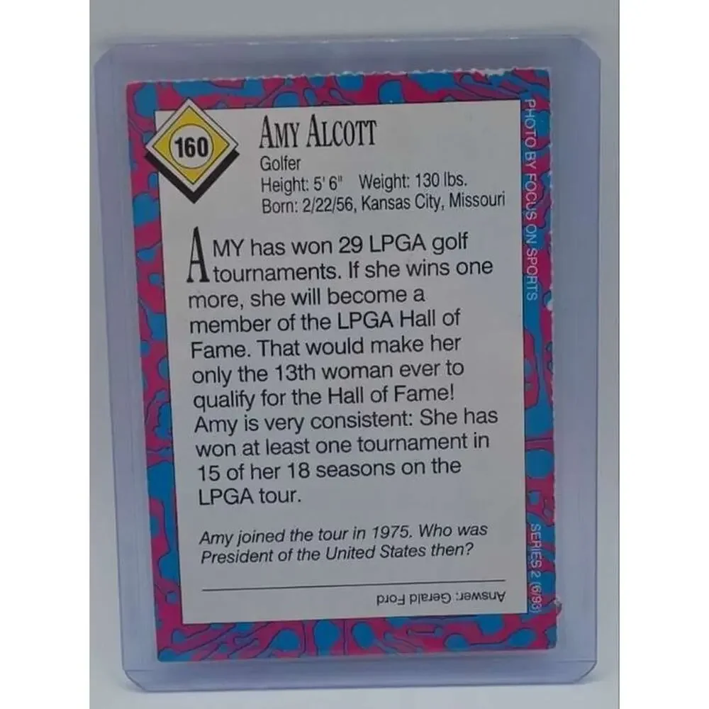 1993 Sports Illustrated for Kids #160 Amy Alcott Card